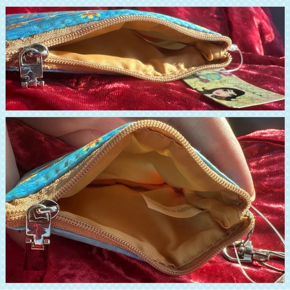 Sascalia Coin & Card Pouch- Tree & Blue Sky- NWT multi-colored -lobster clasp - Picture 3 of 5